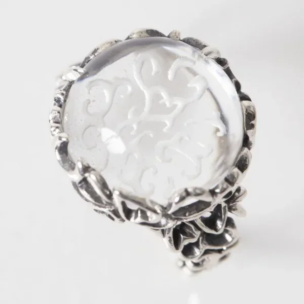 UZUOU Silver925 Back-engraved crystal Design Ring K-166176_009