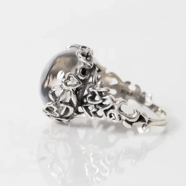 UZUOU Silver925 Back-engraved crystal Design Ring K-166177_005