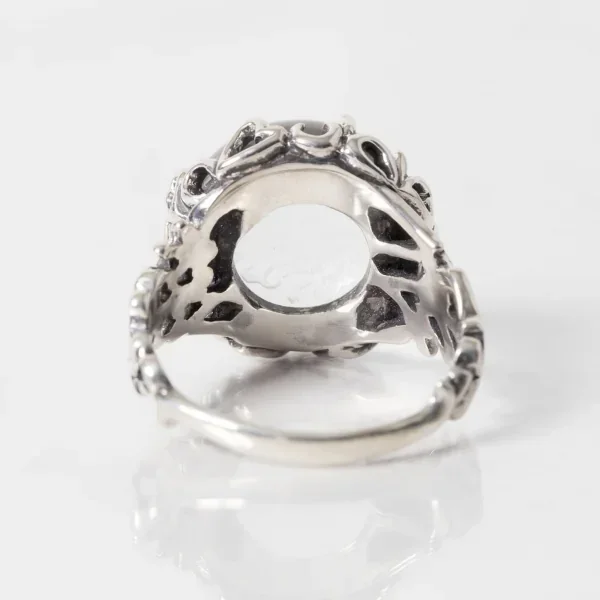 UZUOU Silver925 Back-engraved crystal Design Ring K-166177_006