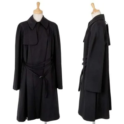 ジャンポールゴルチエファムJean Paul GAULTIER FEMME ベルトデザインウールトレンチコート