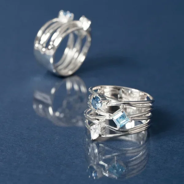 UZUOU Silver925 Flowstone design Ring K-166181_002