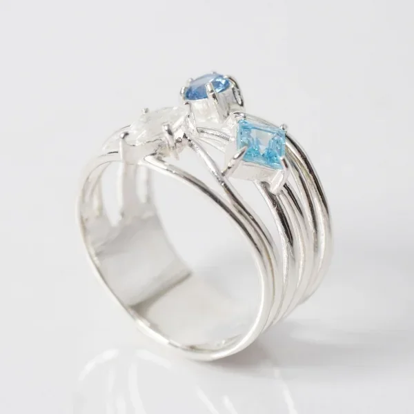 UZUOU Silver925 Flowstone design Ring K-166181_007