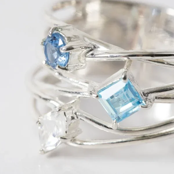 UZUOU Silver925 Flowstone design Ring K-166181_008