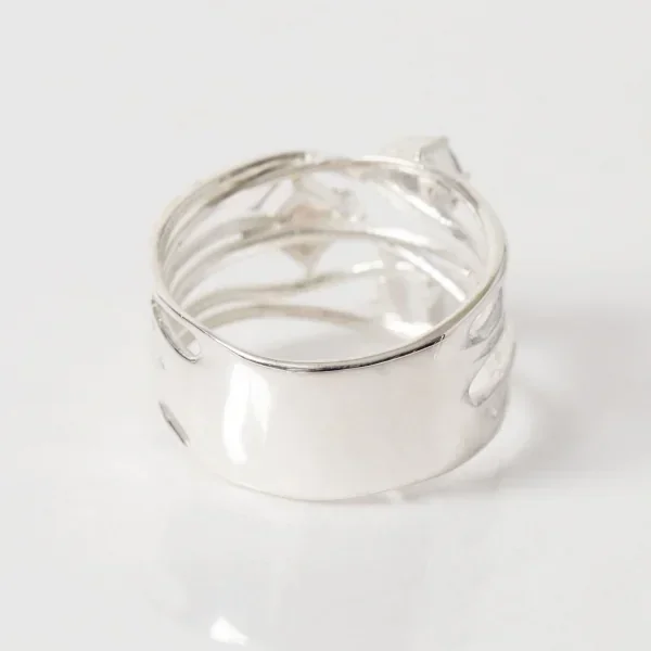 UZUOU Silver925 Flowstone design Ring K-166184_005