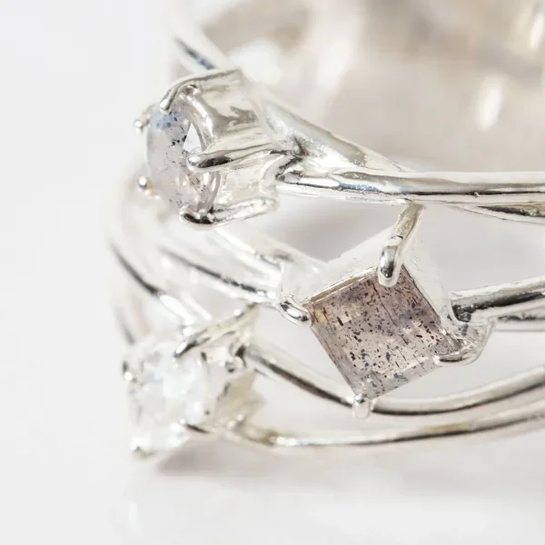 UZUOU Silver925 Flowstone design Ring K-166184_009