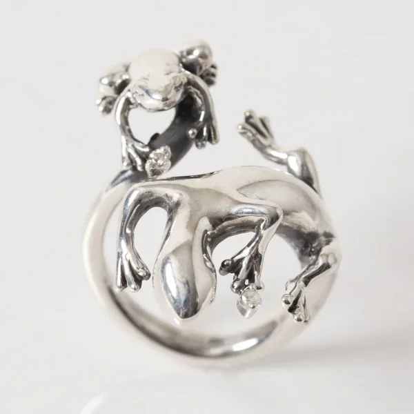 UZUOU Silver925 Diamond Lizard & frog Ring K-166186_002