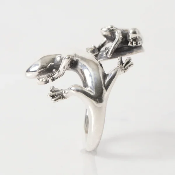 UZUOU Silver925 Diamond Lizard & frog Ring K-166186_003