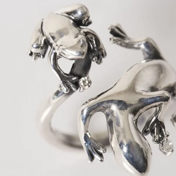 UZUOU Silver925 Diamond Lizard & frog Ring K-166186_006