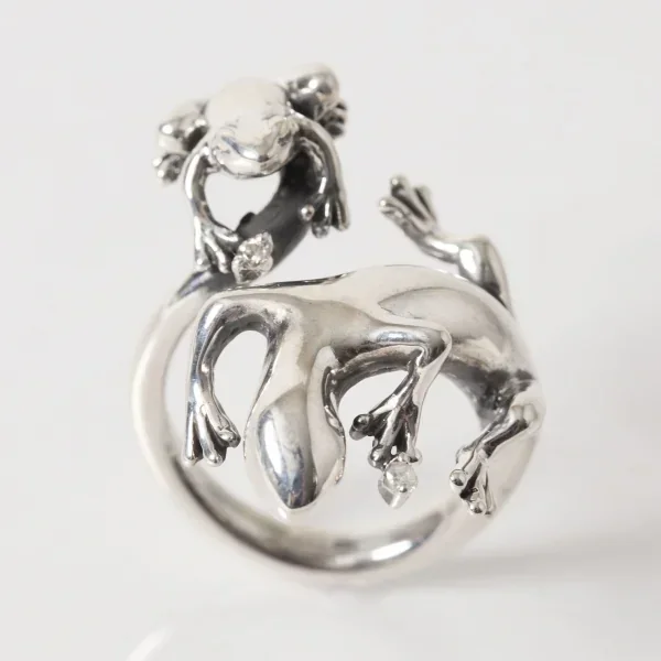 UZUOU Silver925 Diamond Lizard & frog Ring K-166187_002