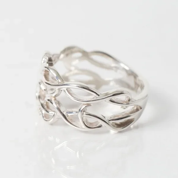 UZUOU Silver925 Diamond Openwork of arabesquered Ring K-166188_003