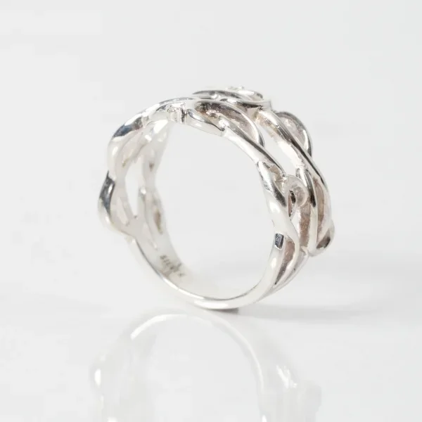 UZUOU Silver925 Diamond Openwork of arabesquered Ring K-166188_006