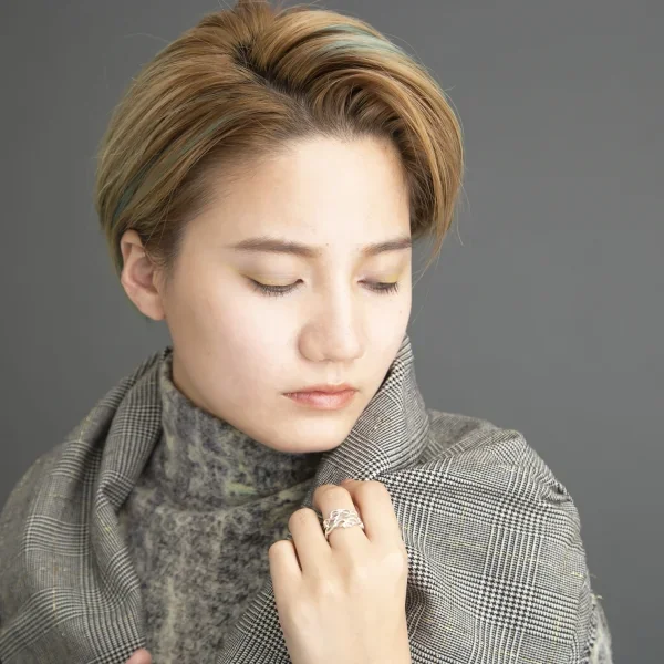 UZUOU Silver925 Diamond Openwork of arabesquered Ring K-166188_010