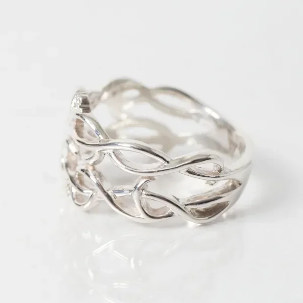 UZUOU Silver925 Diamond Openwork of arabesquered Ring K-166189_003