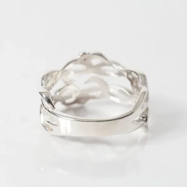 UZUOU Silver925 Diamond Openwork of arabesquered Ring K-166189_004