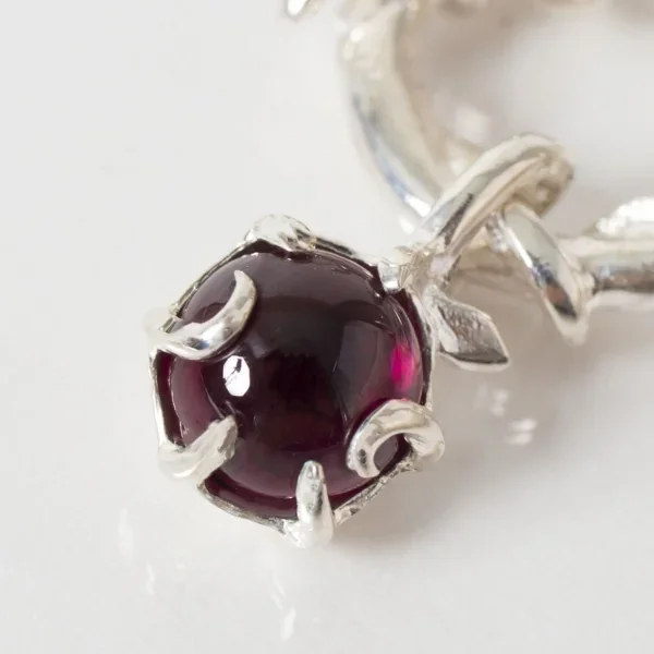 UZUOU Silver925 Double Stone Ivy Design Necklace K-166192_006