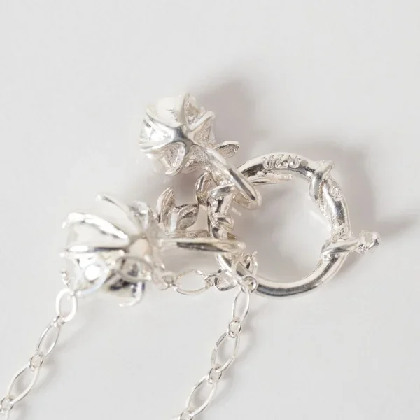 UZUOU Silver925 Double Stone Ivy Design Necklace K-166192_007