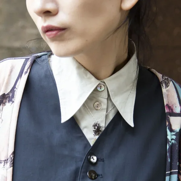 UZUOU Silver925 Smoky Quartz Classical Design Necklace Silver 20inch K-166193_001