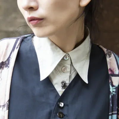 UZUOU Silver925 Smoky Quartz Classical Design Necklace