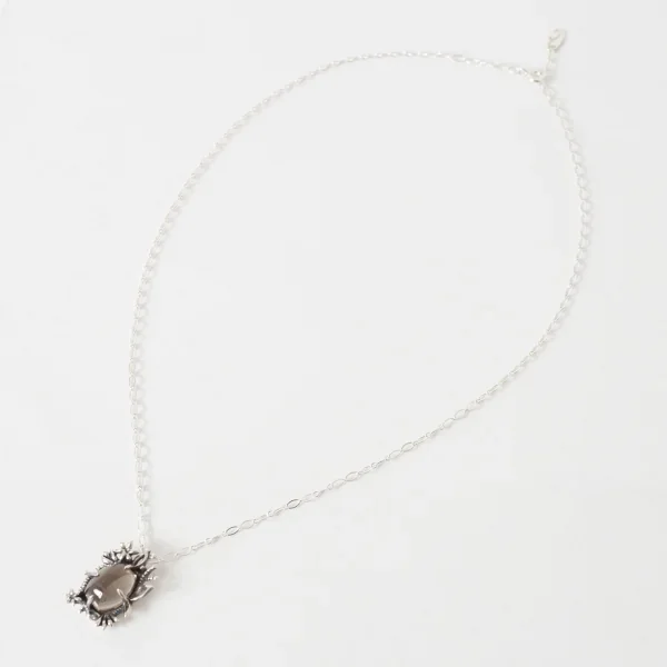 UZUOU Silver925 Smoky Quartz Classical Design Necklace K-166193_002