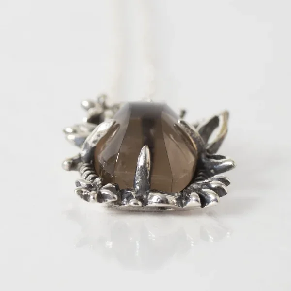 UZUOU Silver925 Smoky Quartz Classical Design Necklace K-166193_005