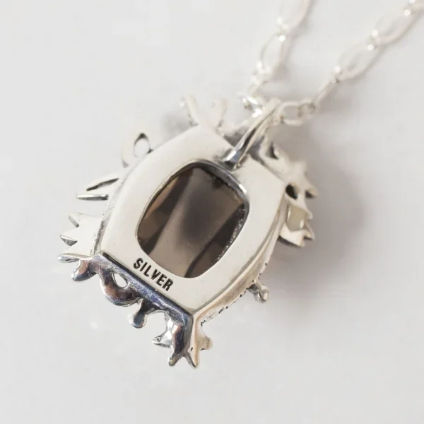 UZUOU Silver925 Smoky Quartz Classical Design Necklace K-166193_006