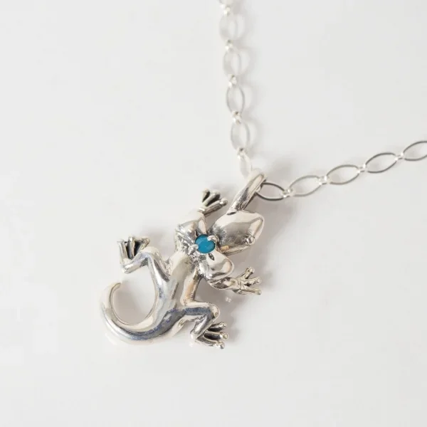 UZUOU Silver925 Turquoise Stone Lizard Motif Necklace K-166194_003