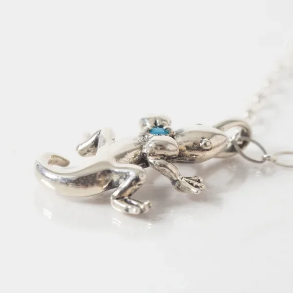 UZUOU Silver925 Turquoise Stone Lizard Motif Necklace K-166194_004