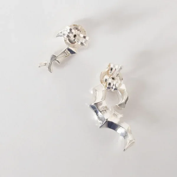 UZUOU Silver 925 Asymmetric Aquamarine Stone Earrings K-166195_005