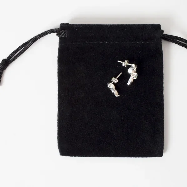 UZUOU Silver 925 Asymmetric Aquamarine Stone Earrings K-166195_007