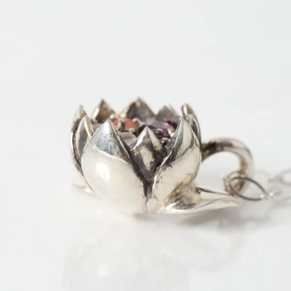 UZUOU Silver925 Flower motif Colorful stone Necklace K-166196_004