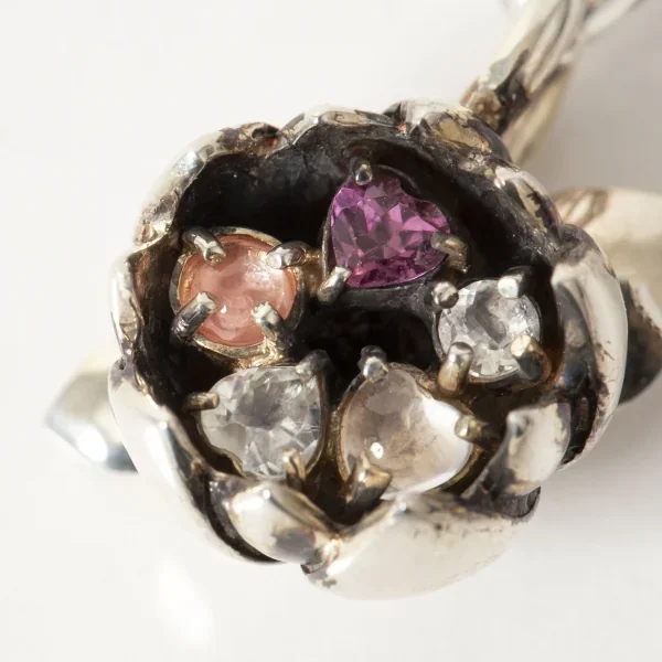 UZUOU Silver925 Flower motif Colorful stone Necklace K-166196_007