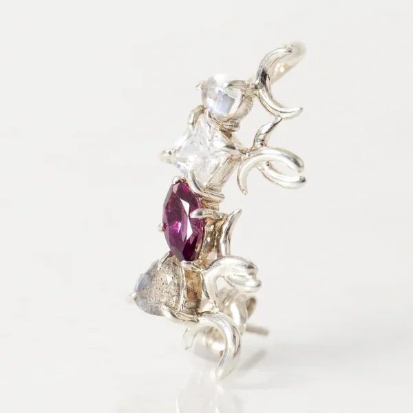 UZUOU Silver925 Ivy design Bijou One ear Earring K-166199_005