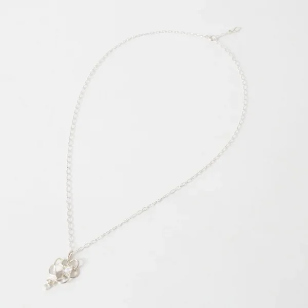 UZUOU Silver925 Stars' orbit Two Stone Necklace K-166200_002