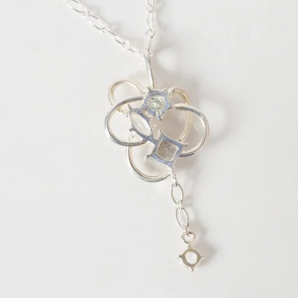 UZUOU Silver925 Stars' orbit Two Stone Necklace K-166200_004