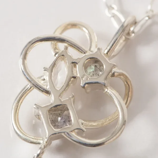 UZUOU Silver925 Stars' orbit Two Stone Necklace K-166200_007