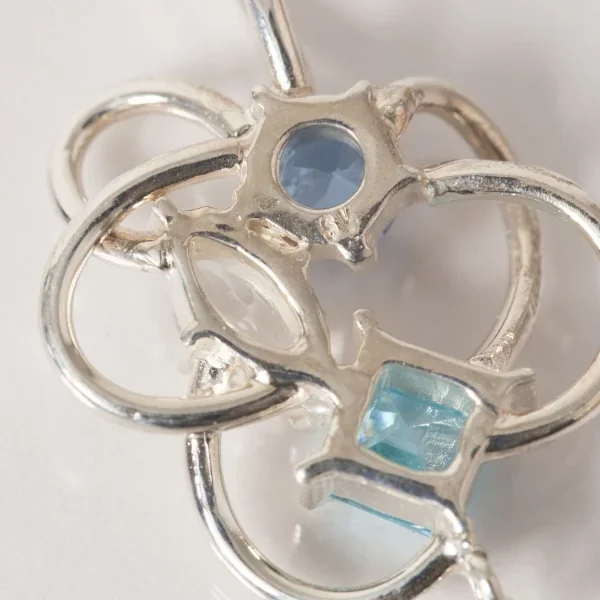 UZUOU Silver925 Stars' orbit Three Stone Necklace K-166201_006