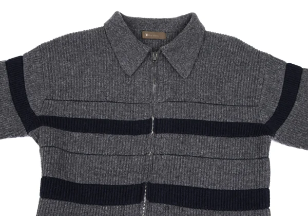 Y's for men Line Switching Zip Up Knit Cardigan K-166205_002