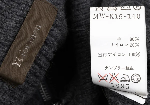 Y's for men Line Switching Zip Up Knit Cardigan K-166205_016