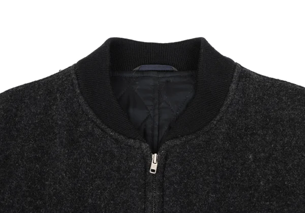 COMME des GARCONS HOMME Wool Blend Frap Pocket Blouson K-166206_003