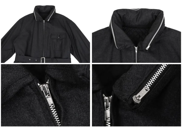 COMME des GARCONS HOMME Wool Packable Hooded Padded Jacket K-166208_002