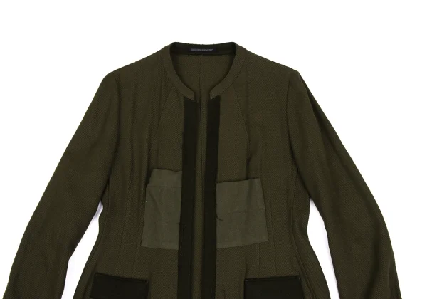Yohji Yamamoto FEMME Switching Packet Design Buttonless Jacket K-166211_003