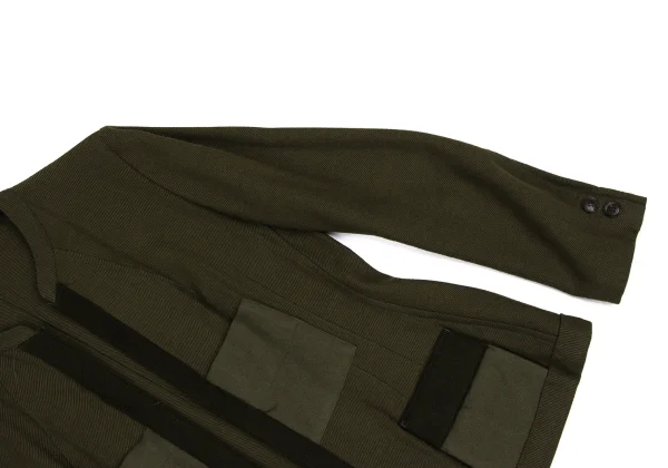 Yohji Yamamoto FEMME Switching Packet Design Buttonless Jacket K-166211_005