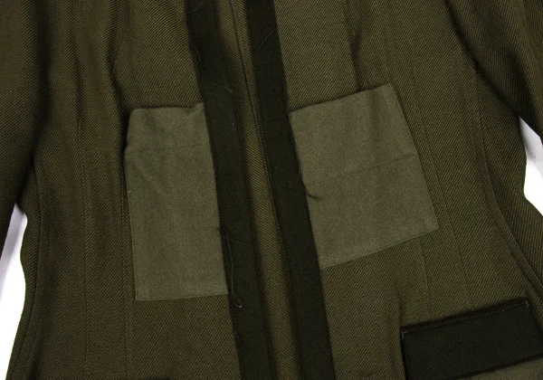 Yohji Yamamoto FEMME Switching Packet Design Buttonless Jacket K-166211_009