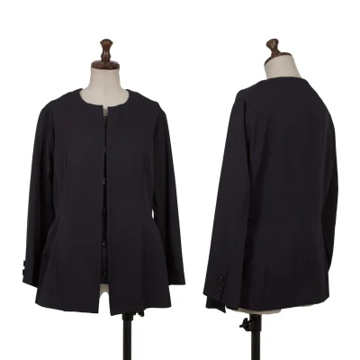 Yohji Yamamoto FEMME Wool Gaba Collarless Jacket