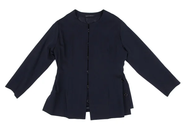 Yohji Yamamoto FEMME Wool Gaba Collarless Jacket K-166212_002
