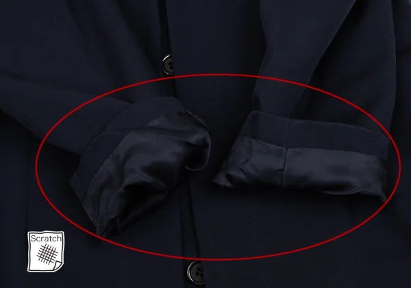 Yohji Yamamoto FEMME Wool Gaba Collarless Jacket K-166212_007