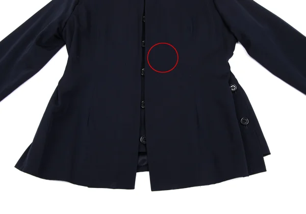 Yohji Yamamoto FEMME Wool Gaba Collarless Jacket K-166212_008