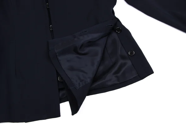 Yohji Yamamoto FEMME Wool Gaba Collarless Jacket K-166212_011