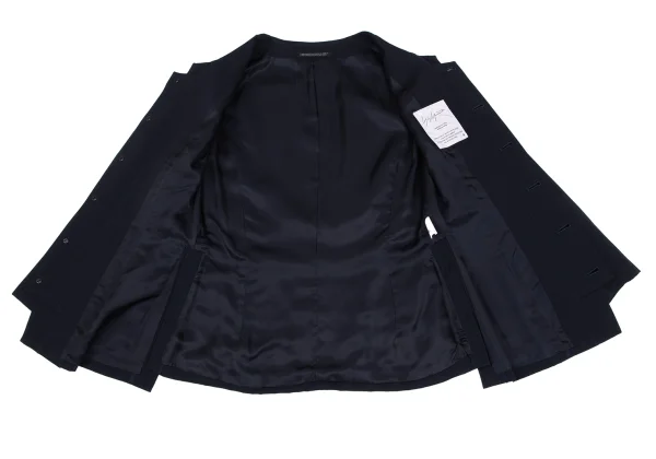 Yohji Yamamoto FEMME Wool Gaba Collarless Jacket K-166212_013