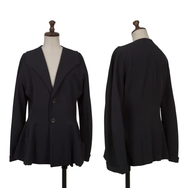 Yohji Yamamoto FEMME Old Gaba Lapel Design Jacket Navy M K-166213_001